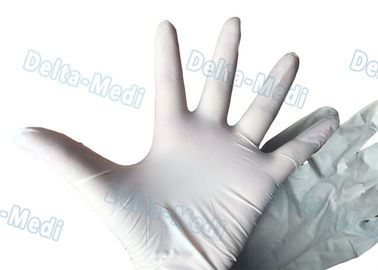 Прочные устранимые хирургические перчатки, белые перчатки рассмотрения латекса цвета