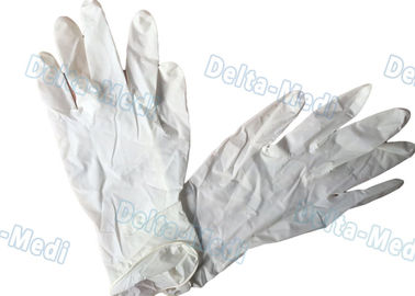 Прочные устранимые хирургические перчатки, белые перчатки рассмотрения латекса цвета