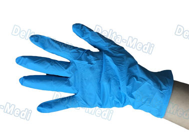 Перчатки винила медицинского порошка свободные, голубое устранимое сопротивление носки перчаток винила
