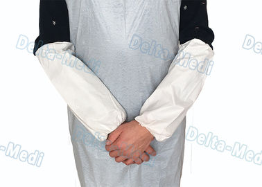 Белые устранимые крышки рукава, устранимые протекторы рукава с эластичным тумаком