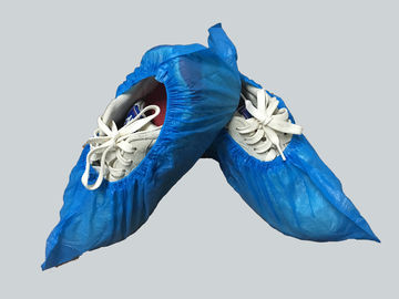 ПЭ крышки ботинка голубых медицинских пластиковых продуктов устранимое делает 15 см водостойким противоюзовых