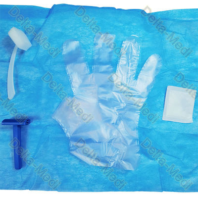 стерильный пакет подготовки кожи с щеткой дезинфектанта марли перчаток полотенца ножа