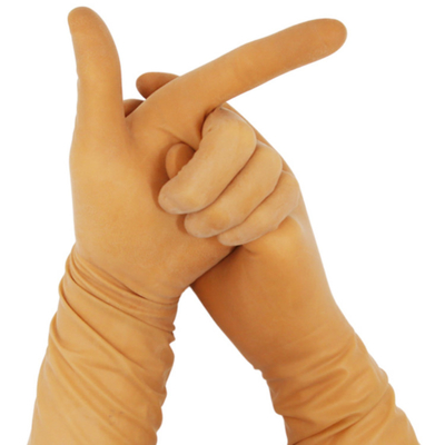 Латекса природного каучука перчаток цвета Брауна перчатки стерильного протезного хирургического протезные