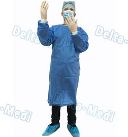 Голубая устранимая хирургическая мантия, мантия хирурга СМС с полотенцами руки
