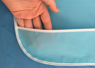 Бибс КПЭ водоустойчивые устранимые зубоврачебные с цветом 45 кс 48км велкро голубым