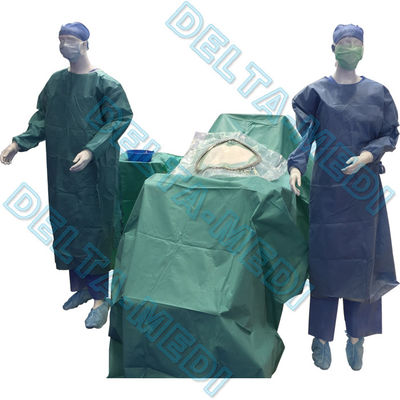 Усиленные SBPP+PE/SMS/SMMS/SMMMS/SMF 20g - стерилизация пакетов ETO C-раздела 60g кесарева изготовленная на заказ хирургическая